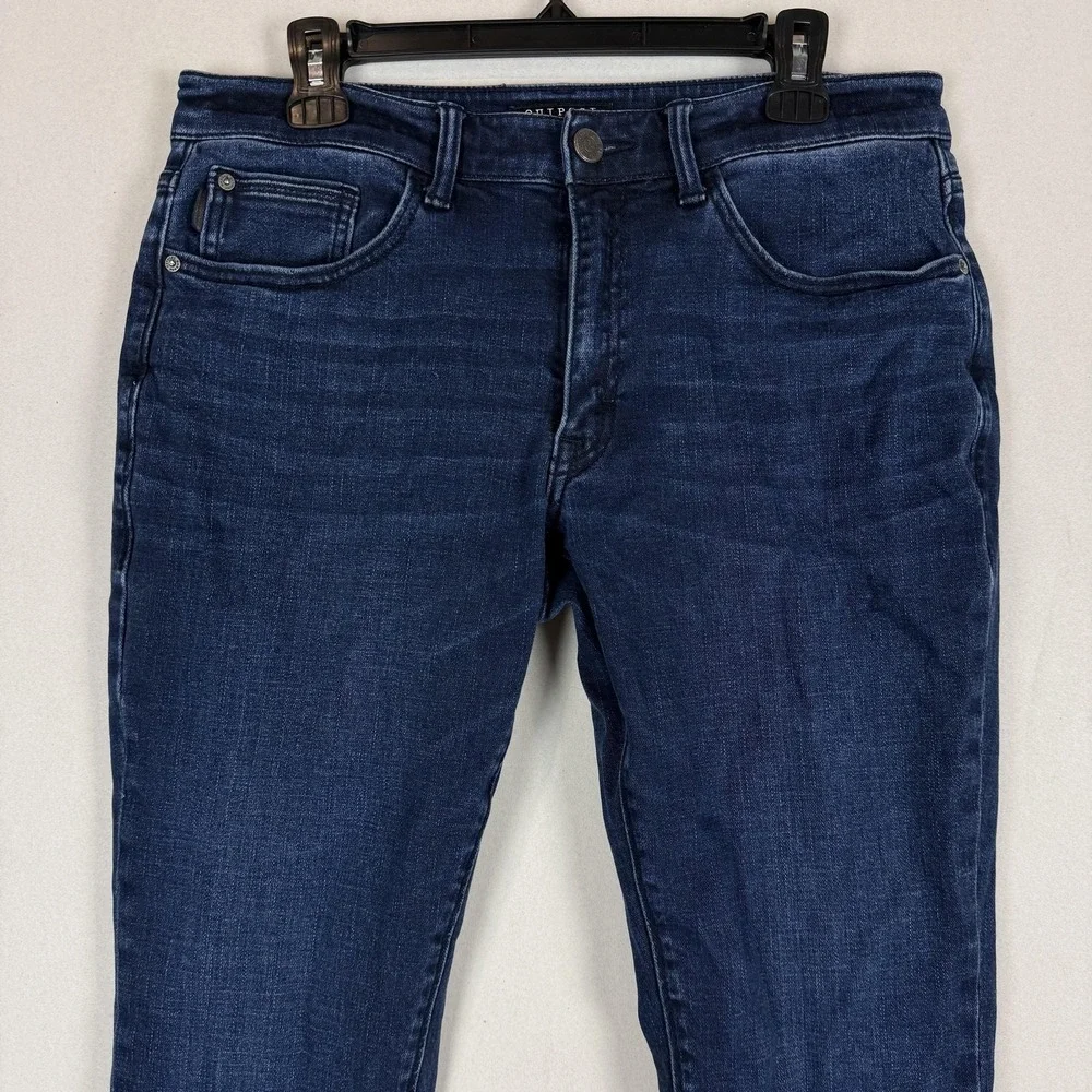 Outpost‎ Makers Jeans Mens 32x34 Blue Dark Wash Regular Straight Stretch Denim